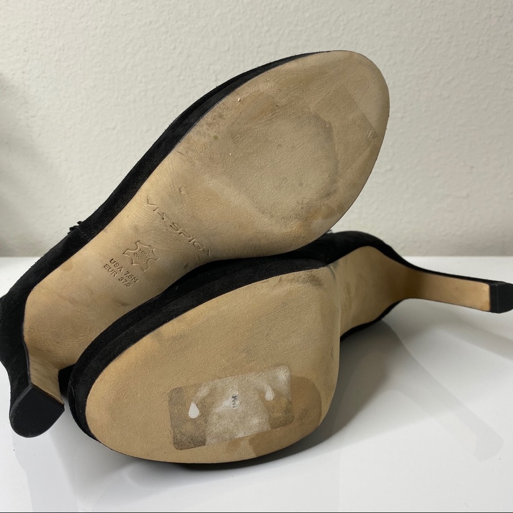 Via Spiga • Suede Bristol Pull On Tassel Bootie - Picture 5 of 7